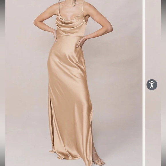 Revelry Skye Satin Maxi Dress Size 10 - Picture 1 of 6